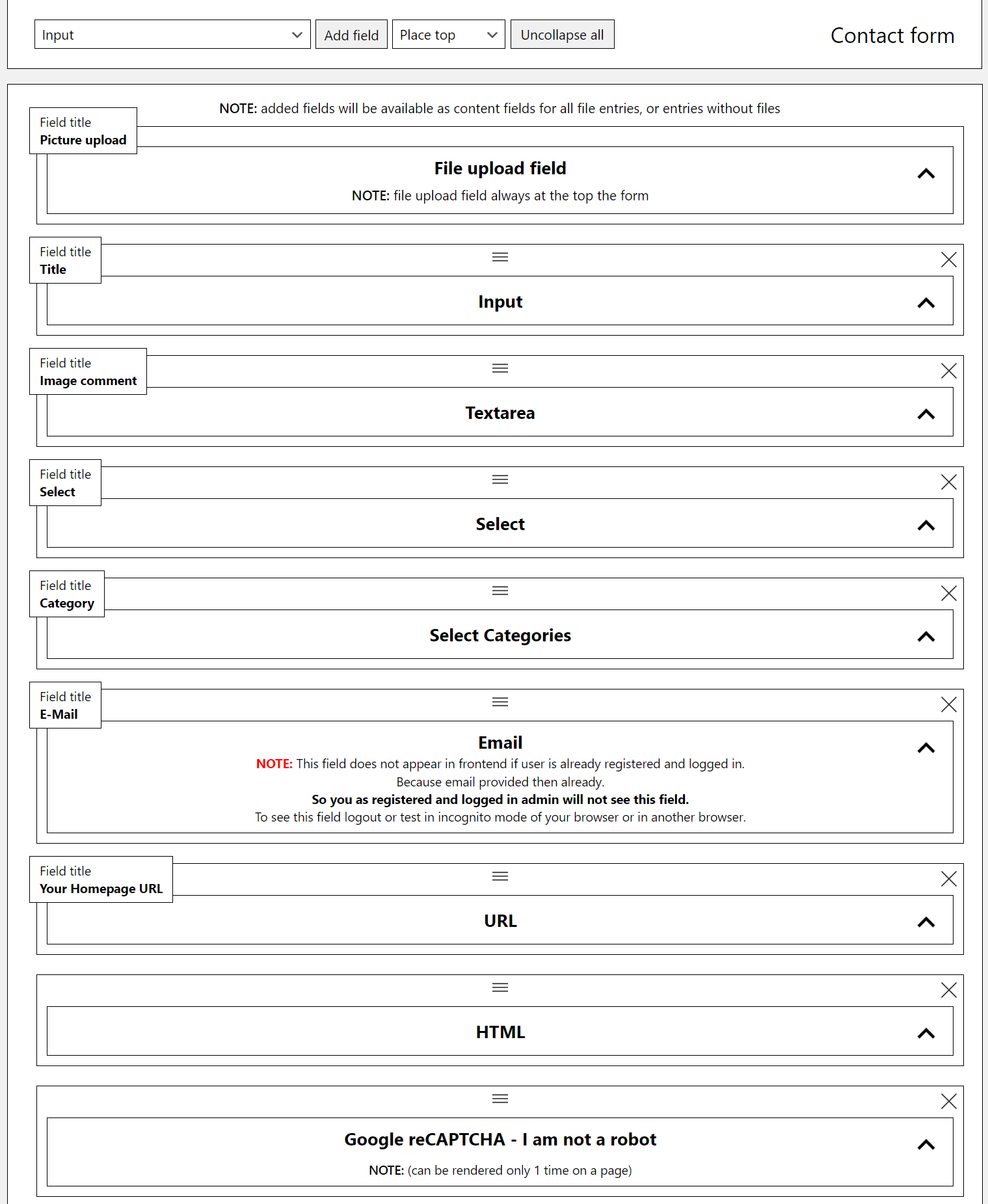 Create Upload Form