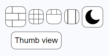 Four different types of gallery views Four different types of gallery views