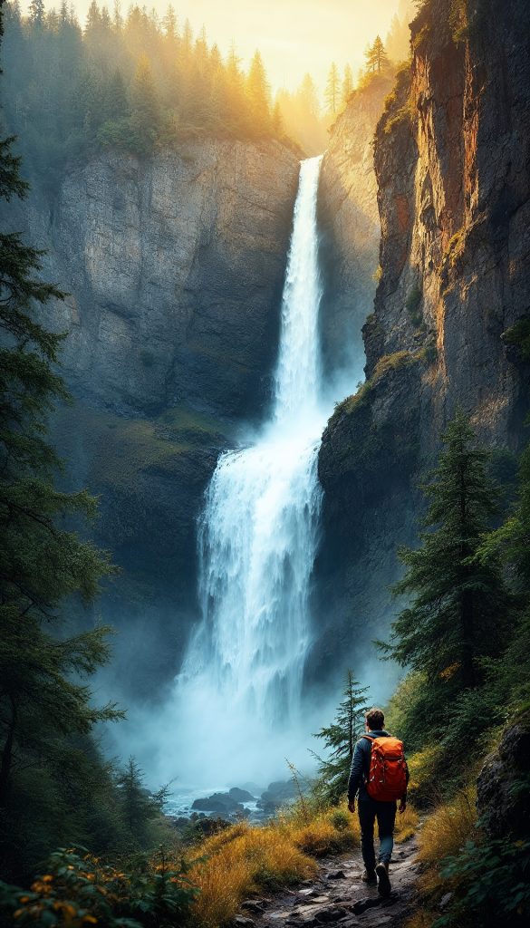 Misty Forest Waterfall