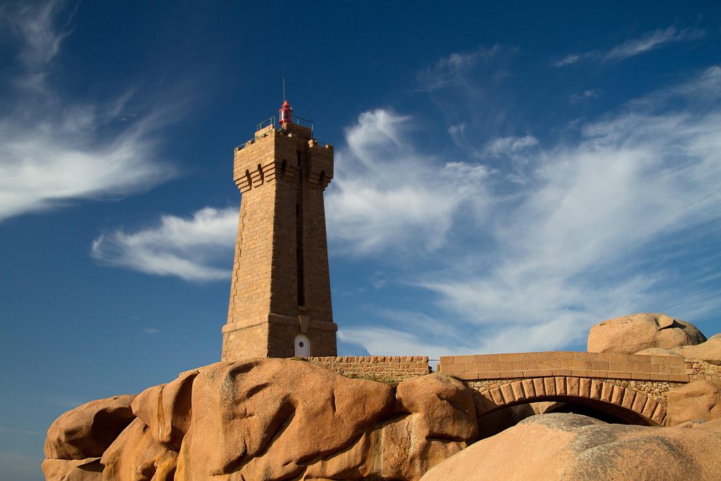 Lighthouse Above the Atlantic Coast